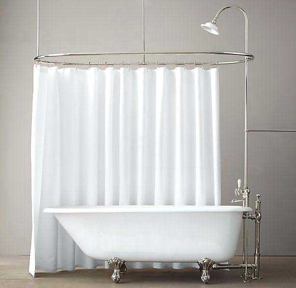Clawfoot Tub Shower Curtain Rods, Oval Clawfoot Tub Shower Curtain Rod